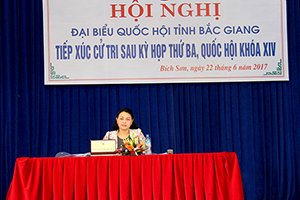 Tiếp xúc cử tri sau kỳ họp thứ 3 – Quốc hội khóa XIV tại huyện Việt Yên